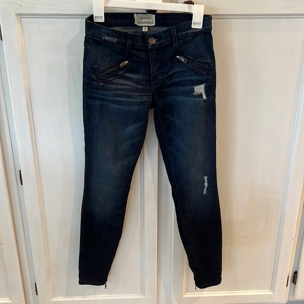Current/Elliot Women’s Size 25 (0) Dark Blue Denim with Zipper Ankle
